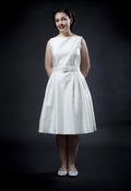 Image of 'Sally' dress - Cream shantung