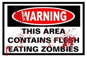 Image of WARNING This Area Contains Flesh Eating Zombies