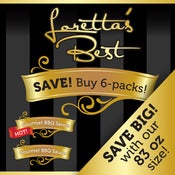 Image of BULK SAVINGS! Loretta's Best 6-pack (83 oz. size) BBQ Sauces