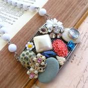 Image of Baubles and Trinkets collage buckle necklace