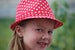 Image of   "Penelope" Red and White Polka Dot Fedora  