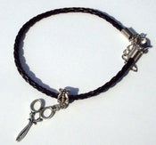 Image of Scissors Bracelet (Black or White)
