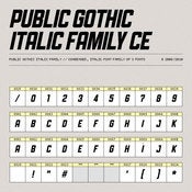 Image of Public Gothic Italic Family (3 fonts)