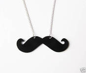 Image of Vintage kitsch indie curly moustache necklace