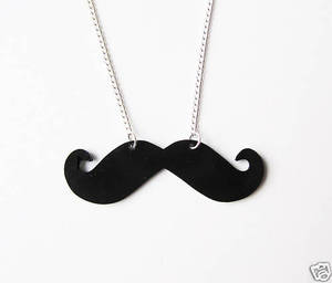 Image of Vintage kitsch indie curly moustache necklace