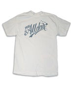 Image of NEW* 808ALLDAY ALLDAY SCRIPT WHITE / GREY T- SHIRT