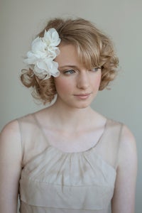 Image of Soft silk chiffon and net flowers - Style # 022