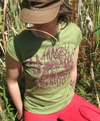 Image of tee "hungry red wolves love chillin' out" girly