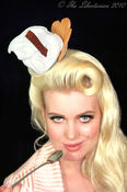 Image of Ice Cream Fascinator with flake and wafers