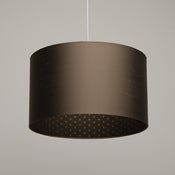 Image of Herb silk lampshade with gold geometric silkscreen print 