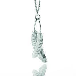 boh runga usa store — Duo Miromiro Feather Pendant : stellar jewellery gold silver