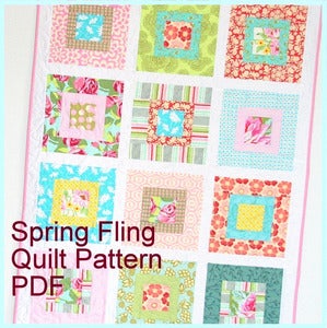 Image of Spring Fling Baby Quilt, PDF Tutorial