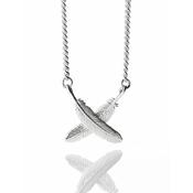 Image of Feather Kisses Silver Pendant