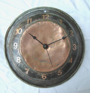 Image of Copper pan with patina finish