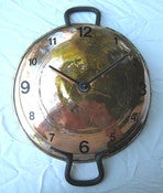 Image of Large copper pot clock