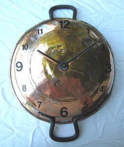 Image of Large copper pot clock
