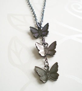 Image of Vintage Chic Noir Butterfly Earrings