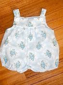 Image of Blue vintage floral baby romper