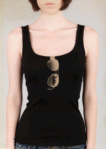 Image of Made In The Shade ladies ribbed tank *black