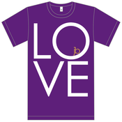 Image of LOVE SHIRT PURPLE / WHITE / GOLD