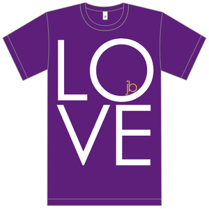 Image of LOVE SHIRT PURPLE / WHITE / GOLD
