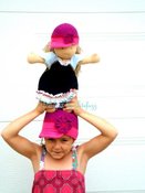 Image of Cotton Love my Doll Bebop Brim Hat TM For your Waldorf doll or Bamboletta baby