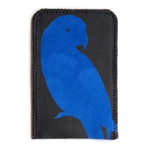 Image of Blue Parrot Card Holder