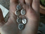 Image of ::custom:: vintage initial ingot charm with diamond