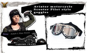 Image of Cyber Steampunk Pilot Aviator Motor Goggles
