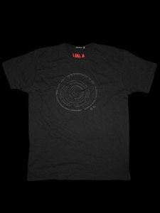 Image of Abstract Record Tee - Black on Black