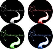 Image of Pack of 4 SownShadow Fox Badges