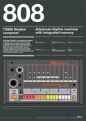 Image of A0 — 808 Rhythm Composer Art Print. 1188mmx840mm