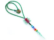 Image of green heart-kite necklace