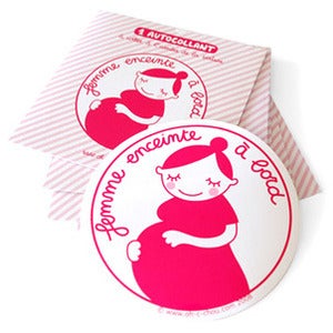 Image of Sticker *Femme enceinte...*