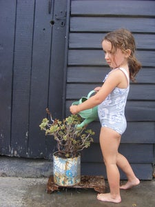 Image of girls 1 piece in Peony print
