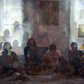 Image of Sri Aurobindo - Cave Painting