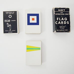 Image of WWII navy flag cards