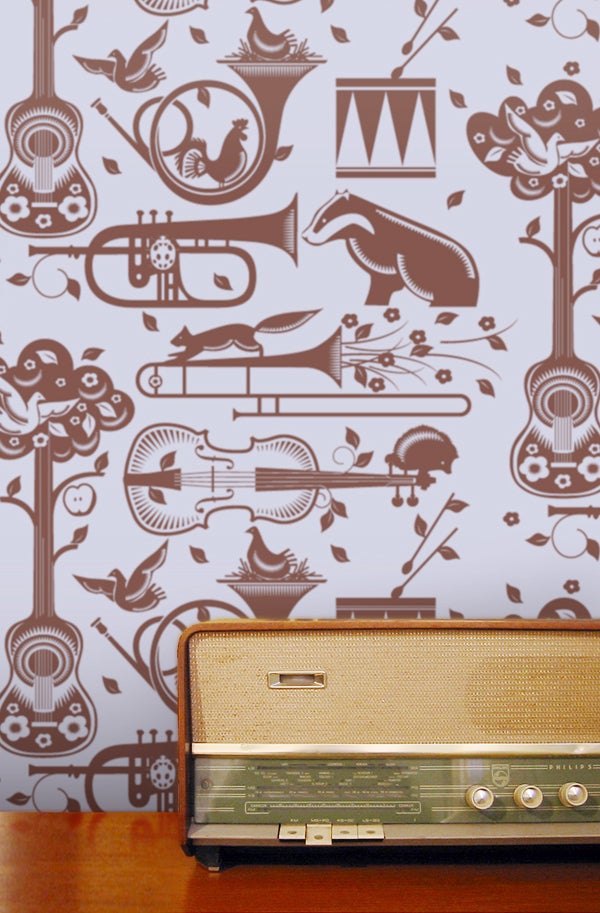 Image of Pet Sounds Wallpaper - Heather and Bitter Chocolate