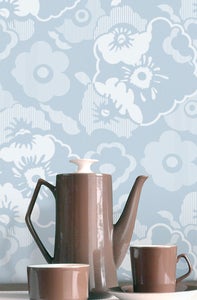 Image of Alice Wallpaper - Powder Paint Blue