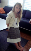 Image of NEW: Black Checkered Tie At Back Skirt