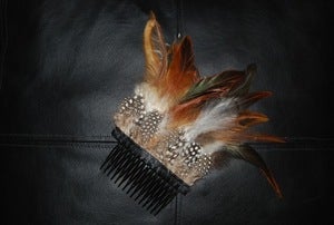 Image of Jasmin Sparrow Brown Feather Comb