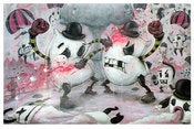 Image of "Pillow Fight!!!" Poster Print ~ Limited Edition