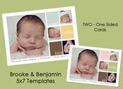 Image of Brooke & Benjamin - Boy Girl Birth Announcements - Templates for Photographers
