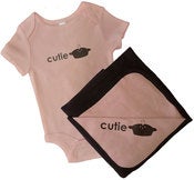 Image of cutie pie baby one piece and blanket set