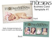 Image of Business Card Template Style 1 - Photoshop Templates for Photographers