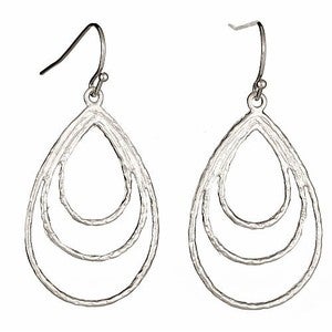 Image of Silver Tear Drop Earrings