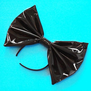 Image of HUGE Black PVC Hair Bow