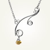 Image of Greek Isle Necklace with Citrine, Sterling Silver