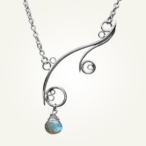 Image of Greek Isle Necklace with Labradorite, Sterling Silver