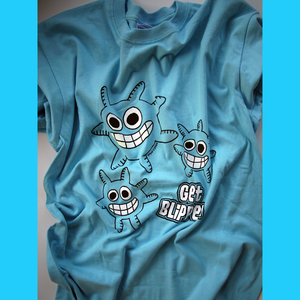 Image of Men's Light Blue Get Blipped T-shirt